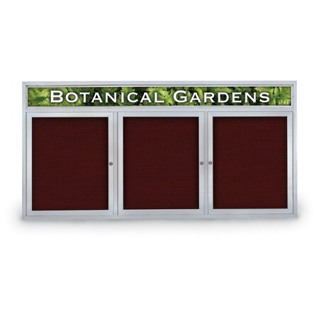 United Visual Products Indoor Enclosed Combo Board, 42"x32", Gold Frame/Grey & Black UVCB4232G-GREY-BLACK